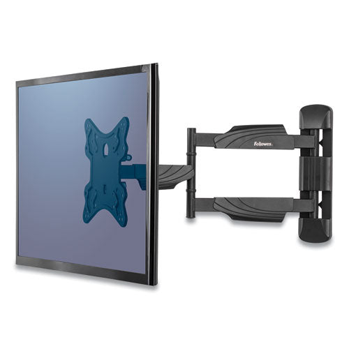 FELLOWES Full Motion TV Wall Mount, 16.25w x 19.75d x 17.87h, Black - 8043601