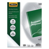 FELLOWES Crystals Presentation Covers for Binding Systems, 19-Hole Punched, Plastic, Round Corners,  - 5293401