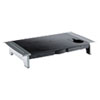 Office Suites Premium Monitor Riser, 27" x 14" x 4" to 6.5", Black/Silver - 8031001