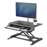 FELLOWES Lotus LT Sit-Stand Workstation, 34.38" x 28.38" x 7.62", Black - 8215001