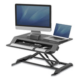 FELLOWES Lotus LT Sit-Stand Workstation, 34.38" x 28.38" x 7.62", Black - 8215001
