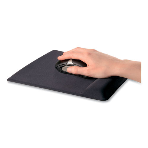 FELLOWES Ergonomic Memory Foam Wrist Support with Attached Mouse Pad, 8.25 x 9.87, Black - 9181201