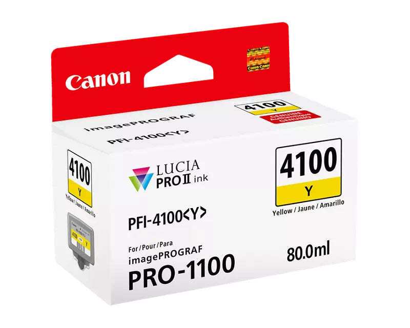 Canon LUCIA PRO II PFI-4100 Yellow Ink Tank - 6780C002