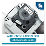 D1 Standard Labels, 0.5" x 23 ft, Black Print on White Tape, 6/Pack - 2025517