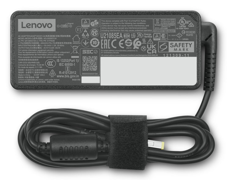 Lenovo 4X21J81436 power adapter/inverter Indoor 65 W Black - 4X21J81436