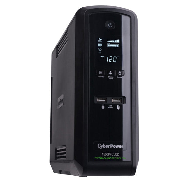 CyberPower CP1500PFCLCD uninterruptible power supply (UPS) Line-Interactive 1.5 kVA 900 W 10 AC outlet(s) - CP1500PFCLCD