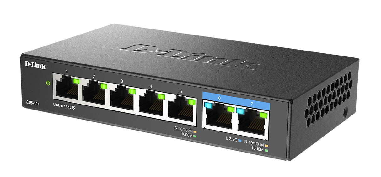 D-Link 7-Port Multi-Gigabit Unmanaged Switch - DMS-107