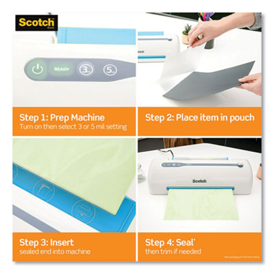 Laminating Pouches, 3 mil, 11.5" x 17.5", Gloss Clear, 25/Pack - TP3856-25