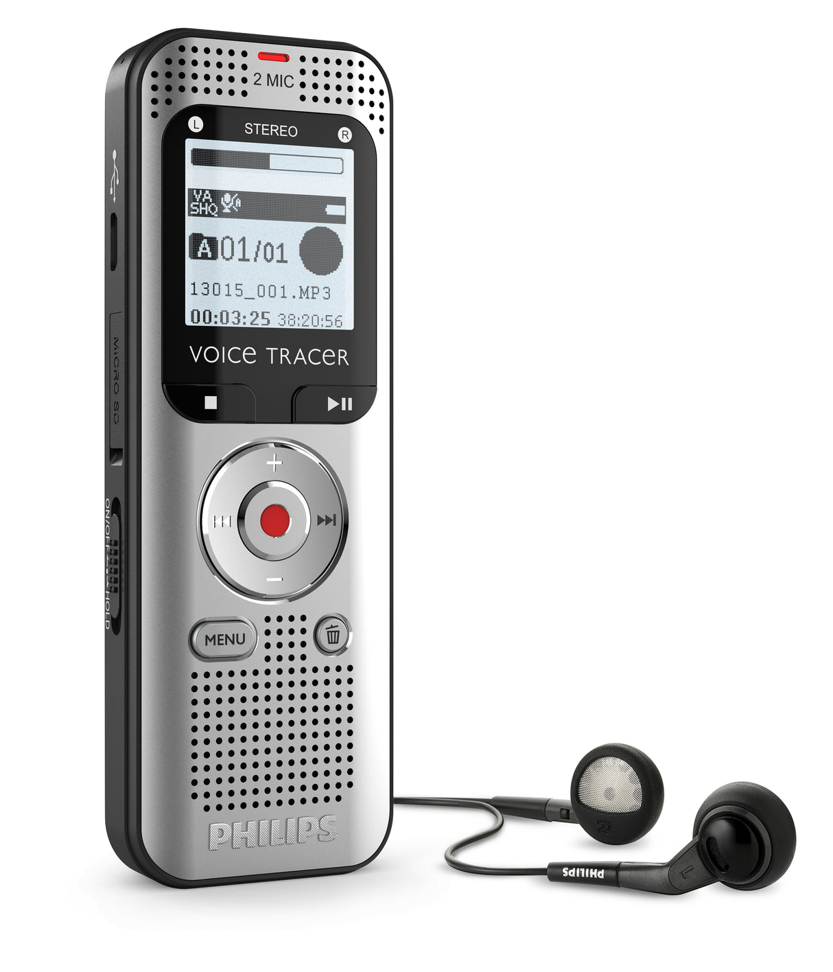 Philips Voice Tracer DVT2015 dictaphone Internal memory & flash card Silver - DVT2015
