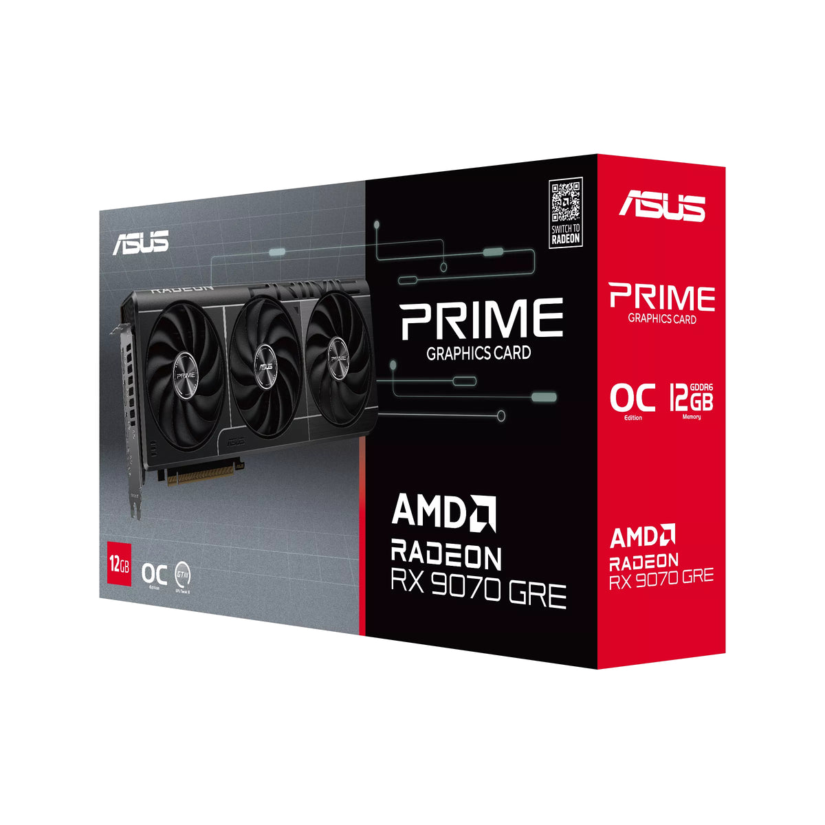 ASUS PRIME-RX9070GRE-O12G-EVO graphics card AMD Radeon RX 9070 GRE 12 GB GDDR6 - PRIME-RX9070GRE-O12G-EVO