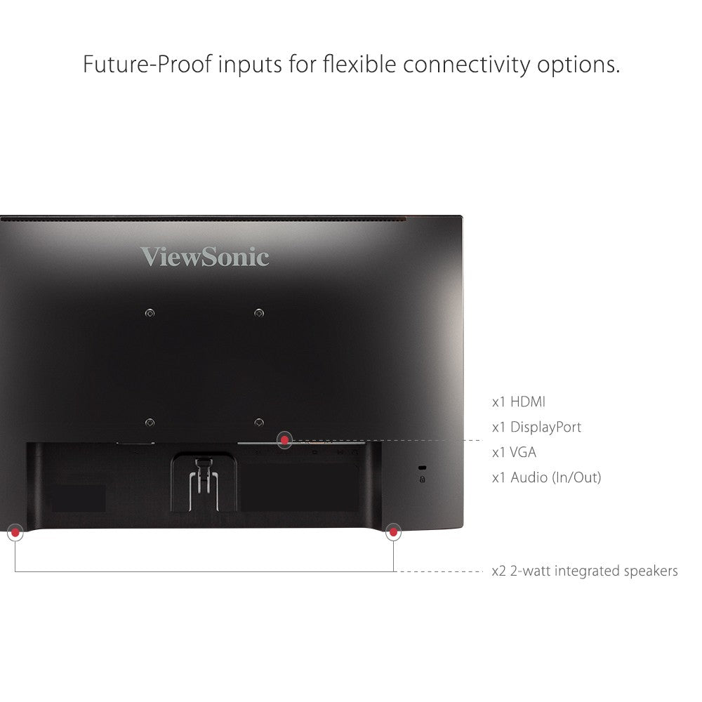 Viewsonic VA VA2256-mhd_H2 computer monitor 55.9 cm (22") 1920 x 1080 pixels Full HD LED Black - VA2256-MHD_H2