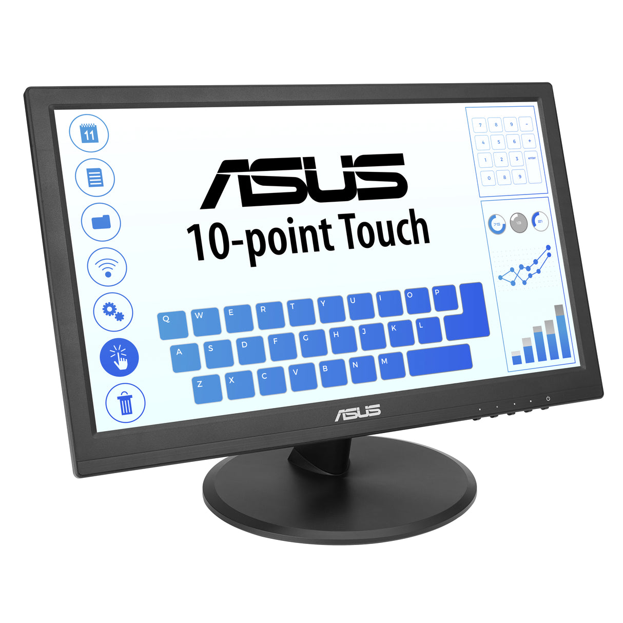ASUS Touch VT169HE computer monitor 39.6 cm (15.6") 1920 x 1080 pixels Full HD LED Touchscreen Tabletop Black - VT169HE ASUS