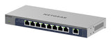 NETGEAR GS108MX-100EUS Unmanaged L2 Gigabit Ethernet (10/100/1000) Desktop/Wall-Mounting - GS108MX-100NAS