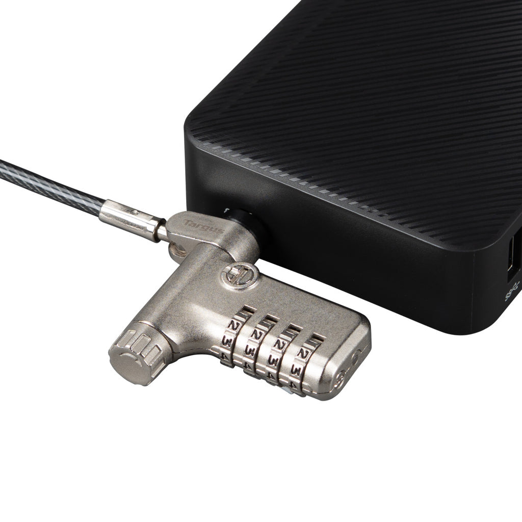 Targus ASP106RGLXS cable lock Silver, Black 2 m - ASP106RGLXS