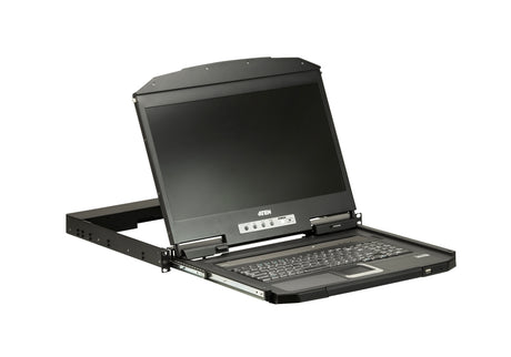 ATEN CL3700NW rack console 47 cm (18.5") 1920 x 1080 pixels Metal, Plastic Black 1U - CL3700NW ATEN