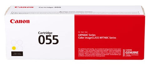 Canon (CRG-055 Y L) Yellow Toner Cartridge (2,100 Yield) - 3013C001AA CANON