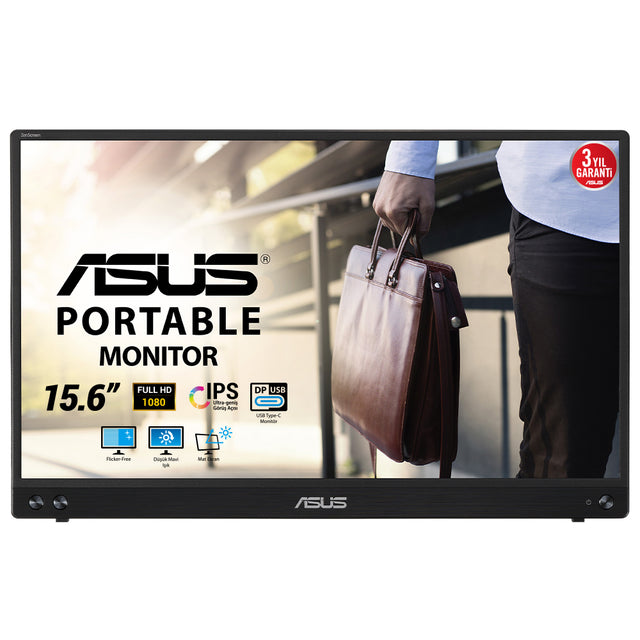 ASUS MB16ACV computer monitor 39.6 cm (15.6") 1920 x 1080 pixels Full HD LED Black - MB16ACV ASUS