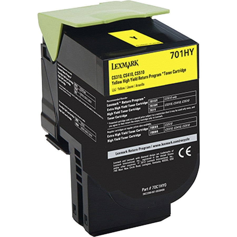 70C1HY0 Return Program High-Yield Toner, 3,000 Page-Yield, Yellow 70C1HY0 Return Program High-Yield Toner, 3,000 Page-Yield, Yellow