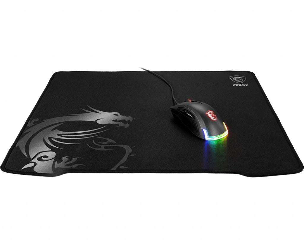 MSI AGILITY GD30 Pro Gaming Mousepad '450mm x 400mm, Pro Gamer Silk Surface, Iconic Dragon Design, Anti-slip and shock-absorbing rubber base, Reinforced stitched edges' - AGILITYGD30