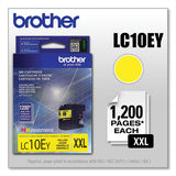 BROTHER  INKvestment Super High-Yield Ink, 1,200 Page-Yield, Yellow - LC10EY