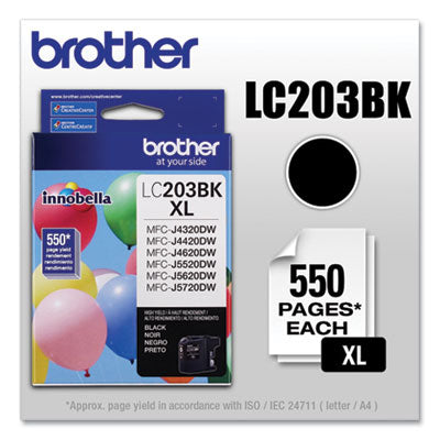 LC203BK Innobella High-Yield Ink, 550 Page-Yield, Black - LC203BK