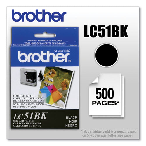 BROTHER  Innobella Ink, 500 Page-Yield, Black - LC51BK