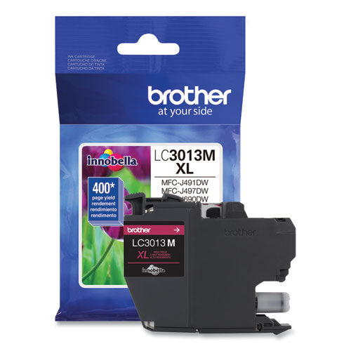 BROTHER  High-Yield Ink, 400 Page-Yield, Magenta - LC3013M