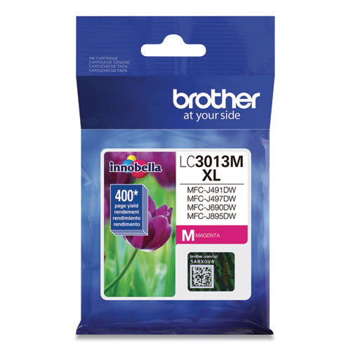 BROTHER  High-Yield Ink, 400 Page-Yield, Magenta - LC3013M