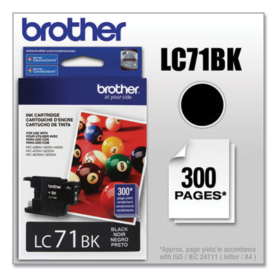 LC71BKS Innobella Ink, 300 Page-Yield, Black - LC71BKS