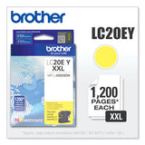 BROTHER  INKvestment Super High-Yield Ink, 1,200 Page-Yield, Yellow - LC20EY