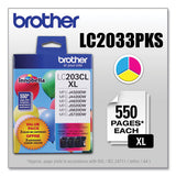 LC2033PKS Innobella High-Yield Ink, 550 Page-Yield, Cyan/Magenta/Yellow - LC2033PKS