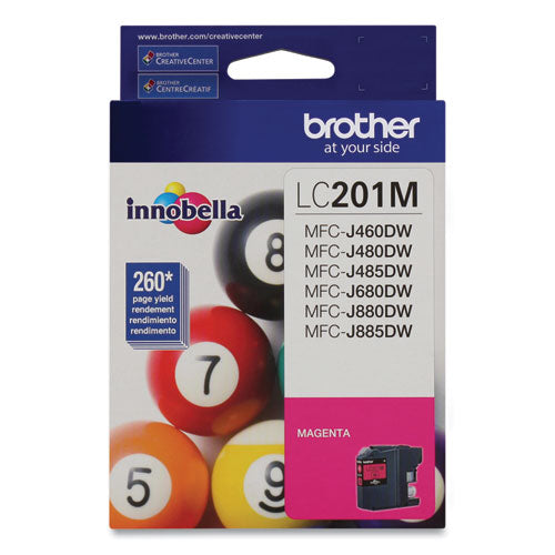 BROTHER  Innobella Ink, 260 Page-Yield, Magenta - LC201M