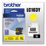 BROTHER  Innobella High-Yield Ink, 600 Page-Yield, Yellow - LC103Y