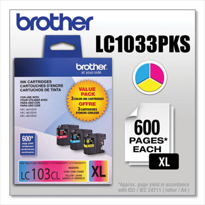 LC1033PKS Innobella High-Yield Ink, 600 Page-Yield, Cyan/Magenta/Yellow - LC1033PKS