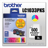 LC1033PKS Innobella High-Yield Ink, 600 Page-Yield, Cyan/Magenta/Yellow - LC1033PKS