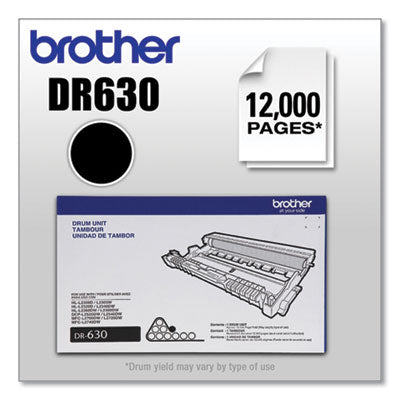 DR630 Drum Unit, 12,000 Page Yield, Black - DR630
