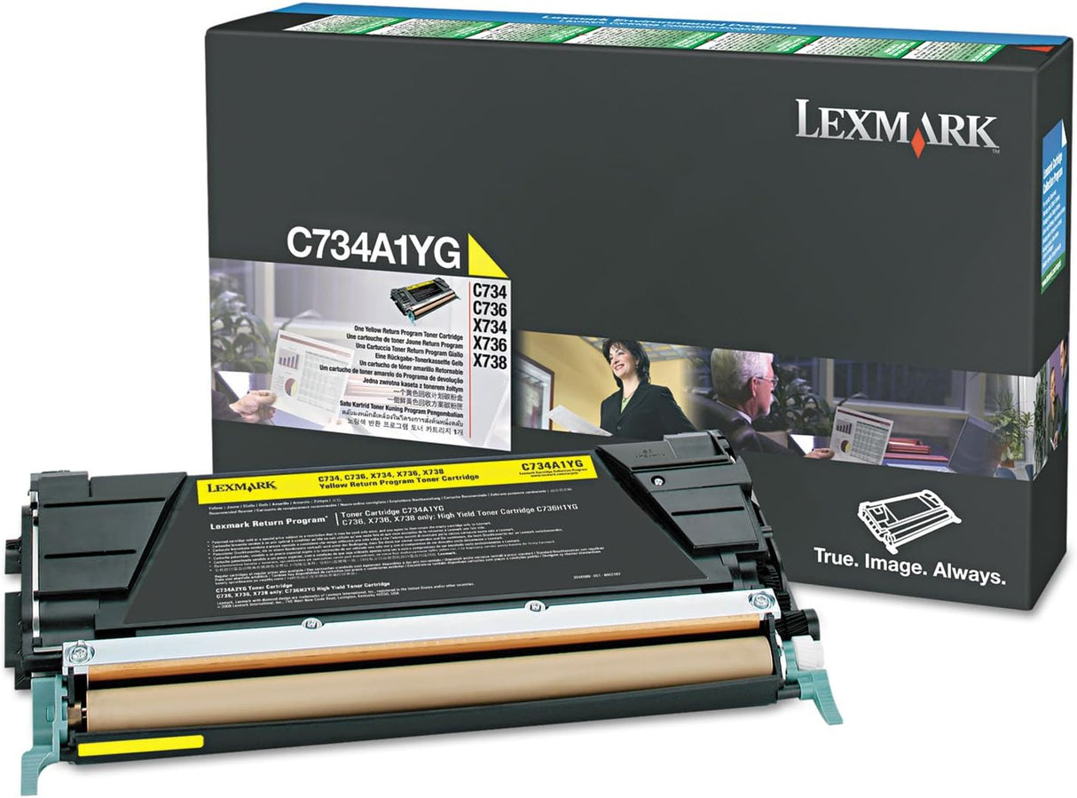 Lexmark C748 Yellow Toner Cartridge Return Program High Yield - C748H4YG