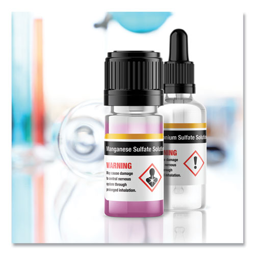 AVERY UltraDuty GHS Chemical Waterproof and UV Resistant Labels for Laser Printers, 1 x 2.5, White,  - 60517