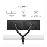FELLOWES Platinum Series Dual Monitor Arm for 40" Monitors, 360 deg Rotation, +/-45 deg Tilt, 360 de - 8042501