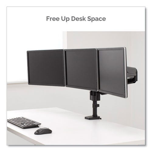 FELLOWES Platinum Series Triple Monitor Arm for 27" Monitors, 360 deg Rotation, +85/-20 deg Tilt, 36 - 8042601