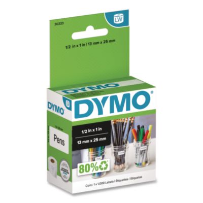 LabelWriter Multipurpose Labels, 0.5" x 1", White, 1000 Labels/Roll - 30333 DYMO