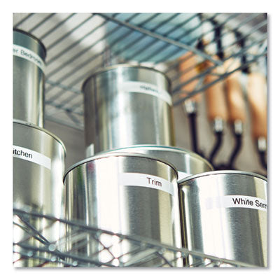 TZe Standard Adhesive Laminated Labeling Tape, 0.47" x 26.2 ft, Black on White - TZE231G