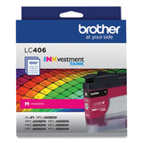 BROTHER  INKvestment Ink, 1,500 Page-Yield, Magenta - LC406MS