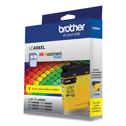BROTHER  INKvestment High-Yield Ink, 5,000 Page-Yield, Yellow - LC406XLYS