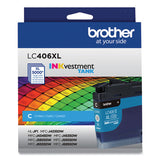 BROTHER  INKvestment High-Yield Ink, 5,000 Page-Yield, Cyan - LC406XLCS