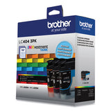 BROTHER LC4043PK INKvestment Ink, 750 Page-Yield, Cyan/Magenta/Yellow, 3/Pack - LC4043PKS