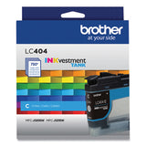 BROTHER  INKvestment Ink, 750 Page-Yield, Cyan - LC404CS