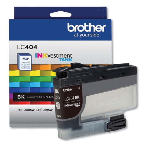 BROTHER  INKvestment Ink, 750 Page-Yield, Black - LC404BKS