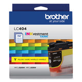 BROTHER  INKvestment Ink, 750 Page-Yield, Yellow - LC404YS