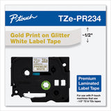 BROTHER TZe Premium Laminated Tape, 0.47" x 26.2 ft, Gold on White - TZEPR234